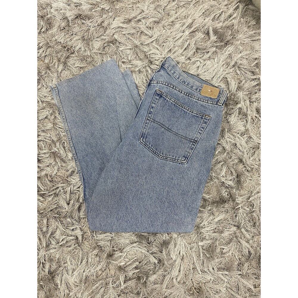 Vintage 90s Baggy Tommy Hilfiger Jeans Light Wash Mens 38x30 Y2K Loose Relaxed